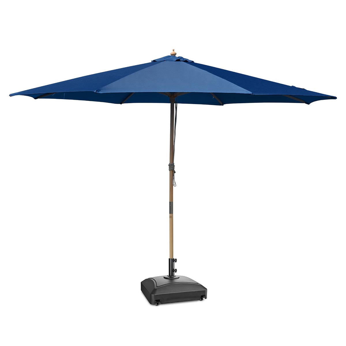 Yescom 13ft Wood Patio Umbrella with Base & Wheels
