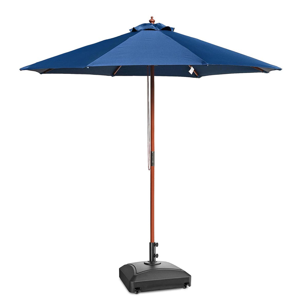 Yescom 9ft Wood Patio Umbrella with Base & Wheels Image