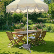 6ft patio umbrella Yescom 6ft Fringe Patio Beach Umbrella with Weighted Base