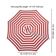 10 foot patio umbrella replacement canopy Yescom USA 10' Umbrella Replacement Cover Top 8 Rib Deck Outdoor Canopy Garden Beach Patio