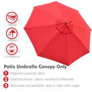 10 ft patio umbrella replacement canopy Yescom USA 10' Umbrella Replacement Cover Top 8 Rib Deck Outdoor Canopy Garden Beach Patio