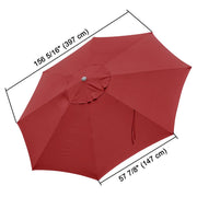 7.5 ft patio umbrella replacement canopy 8 ribs Yescom 13Ft 8 Rib Patio Umbrella Replacement Cover Canopy Outdoor Market Beach Deck Top