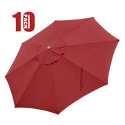 Yescom 13' Outdoor Market Umbrella Replacement Canopy 8-Rib, Red(10ct.) Image