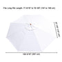 Yescom 13' Outdoor Market Umbrella Replacement Canopy 8-Rib, White Image