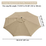 Yescom 13' Outdoor Market Umbrella Replacement Canopy 8-Rib, Khaki Image