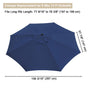 Yescom 13' Outdoor Market Umbrella Replacement Canopy 8-Rib, Navy Image