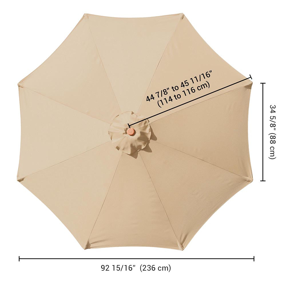 Yescom 8' Outdoor Market Umbrella Replacement Canopy Color Optional, Desert Sand Image