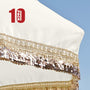 Yescom Jazz Age Fringe Umbrella Canopy 6ft 8-Rib, Beige+Gold Sequin(10ct.) Image