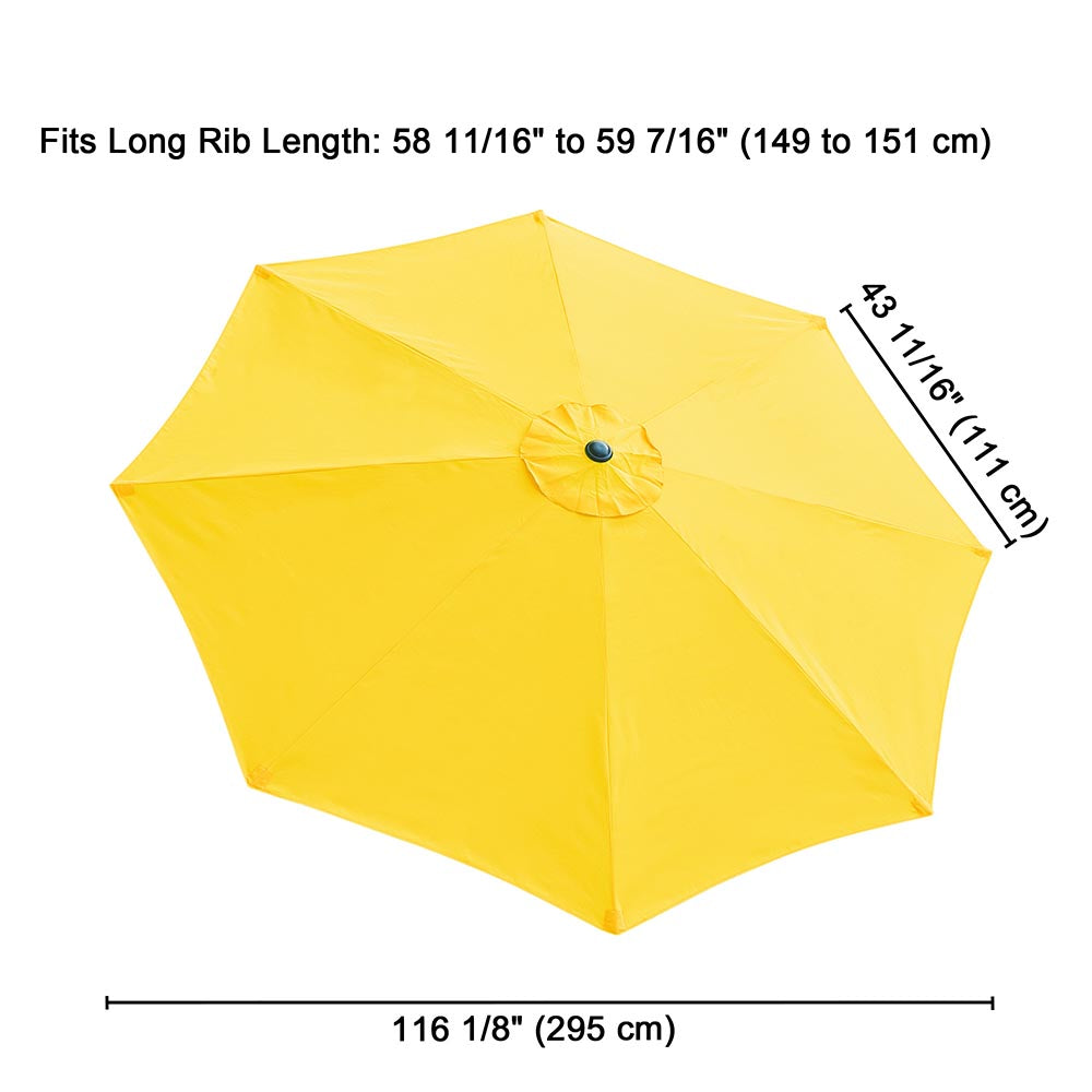 Yescom 10' Outdoor Market Umbrella Replacement Canopy, Aspen Gold Image