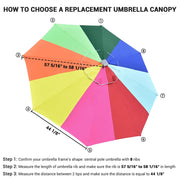 Yescom USA 10' Umbrella Replacement Cover Top 8 Rib Deck Outdoor Canopy Garden Beach Patio Yescom USA 10' Umbrella Replacement Cover Top 8 Rib Deck Outdoor Canopy Garden Beach Patio
