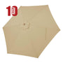 Yescom 9' 6-Rib Outdoor Patio Umbrella Replacement Canopy Multiple Colors, Khaki(10ct.) Image