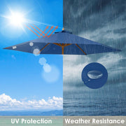 blue aqua outdoor patio umbrella replacement canvas Yescom 9' 6-Rib Outdoor Patio Umbrella Replacement Canopy Multiple Colors