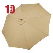Yescom 9' 8-Rib Outdoor Market Umbrella Replacement Canopy, Khaki(10ct.) Image