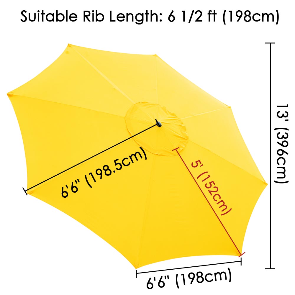 Yescom 13' Outdoor Market Umbrella Replacement Canopy 8-Rib, Aspen Gold Image