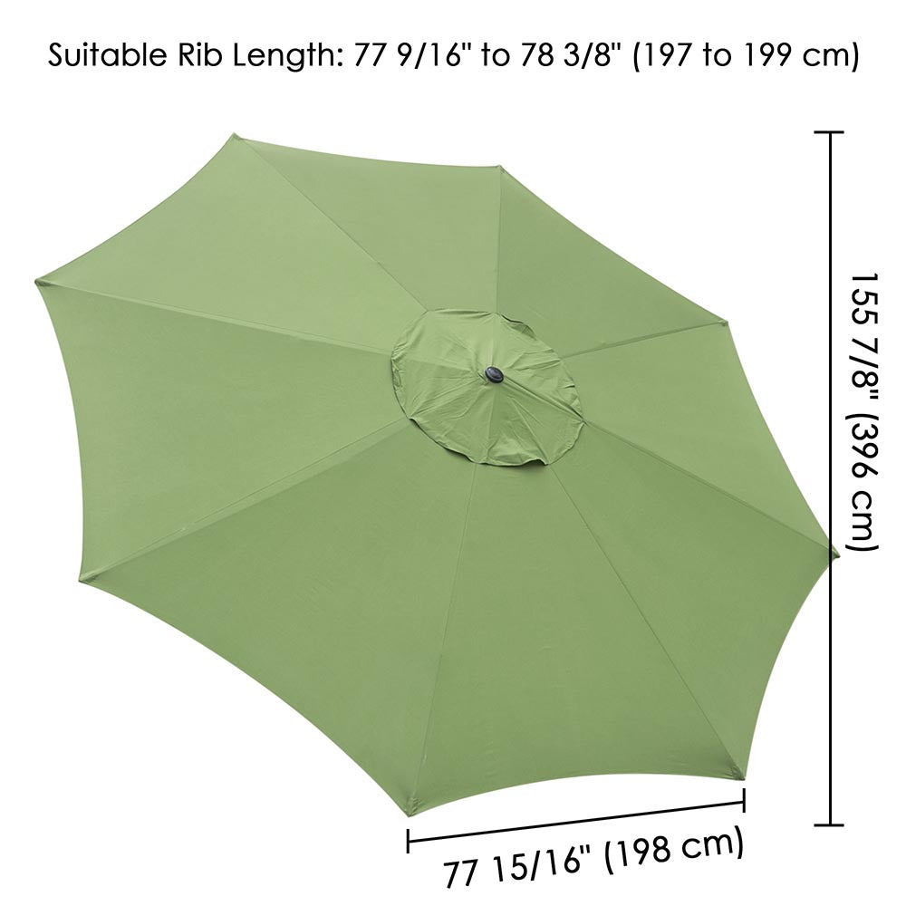 Yescom 13' Outdoor Market Umbrella Replacement Canopy 8-Rib, Pepper Stem Image
