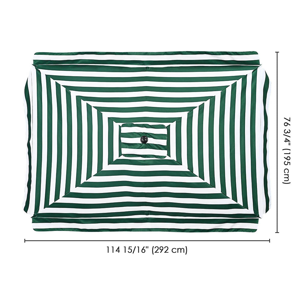 green rectangular patio umbrellas Yescom 10x6.5ft Canopy Replacement for Patio Rectangle Market Umbrella