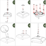Yescom 13ft Wood Patio Umbrella with Base & Wheels Image