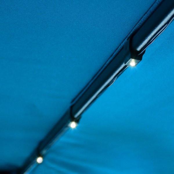Yescom 9ft 8 ribs Offset Patio Umbrella Mini LED String Light Color Opt Image