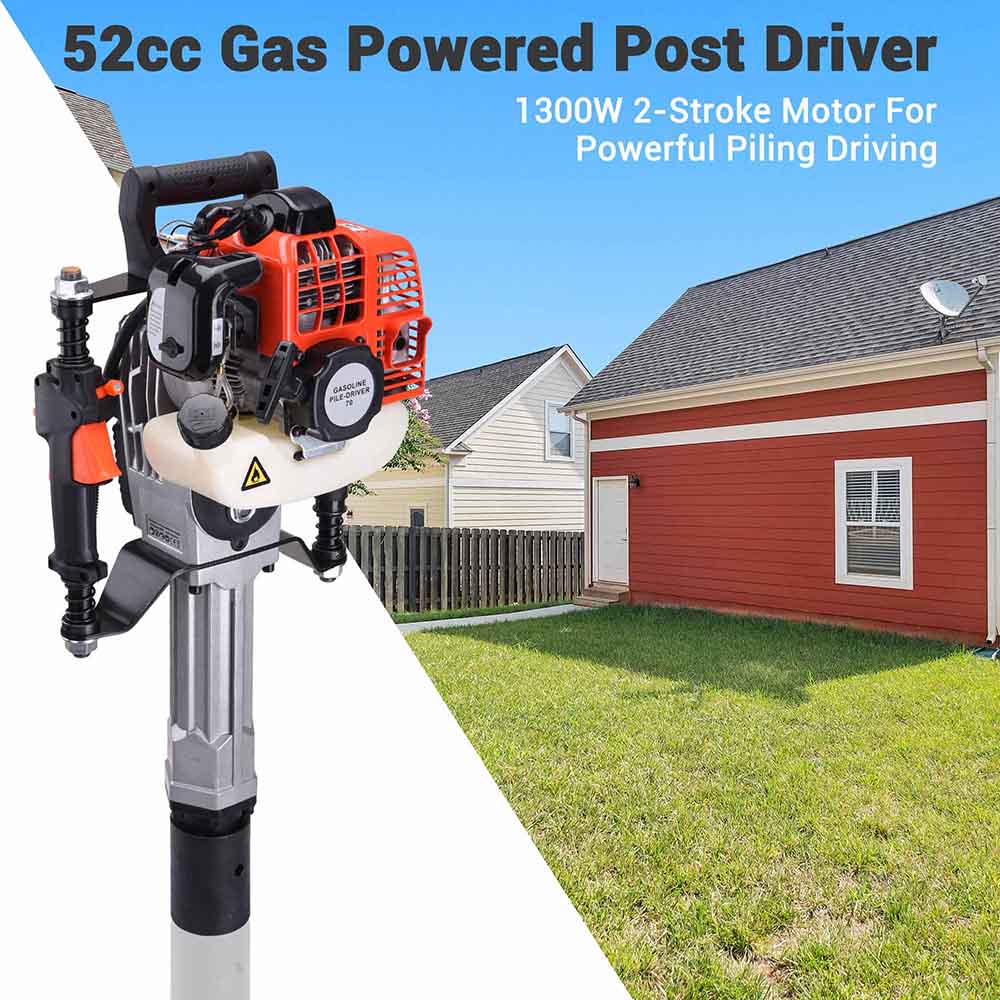 Yescom Gas Powered T Post Driver 1300W 52cc 2-stroke w/ EPA