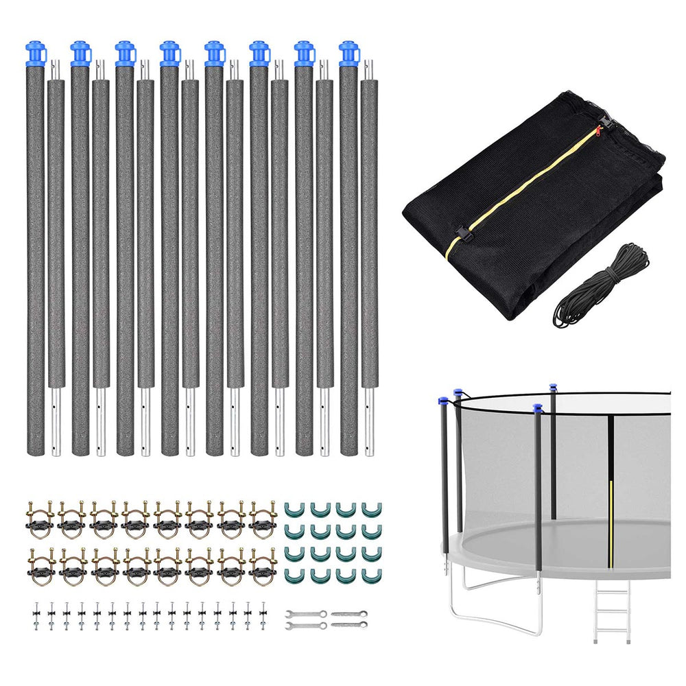 Yescom 15ft Trampoline Safety Net with 8 Poles Image