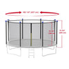 Yescom 15ft Trampoline Safety Net with 8 Poles