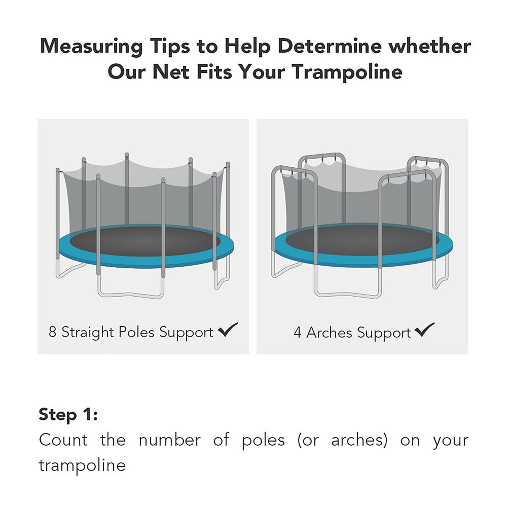 Yescom 15ft Trampoline Safety Net with 8 Poles Image