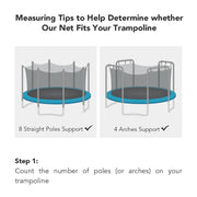 Yescom 15ft Trampoline Safety Net with 8 Poles Image