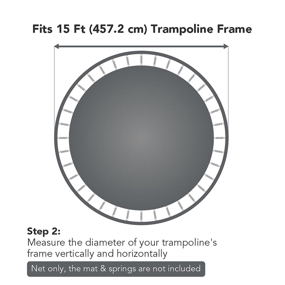 Yescom 15ft Trampoline Safety Net with 8 Poles Image