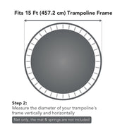 Yescom 15ft Trampoline Safety Net with 8 Poles Image
