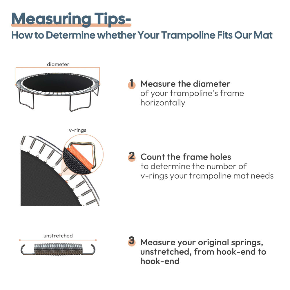 Yescom 14 ft Trampoline Mat with Rings for Round Frame, 72 V-rings Image