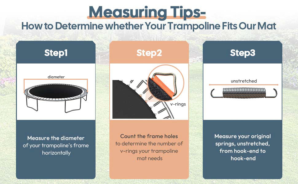 Yescom 14 ft Trampoline Mat with Rings for Round Frame, 72 V-rings Image