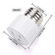 Yescom Light Bulb Plug Adapter Convert E26/E27 to 2/3-Prong Outlet 2ct/pk Image