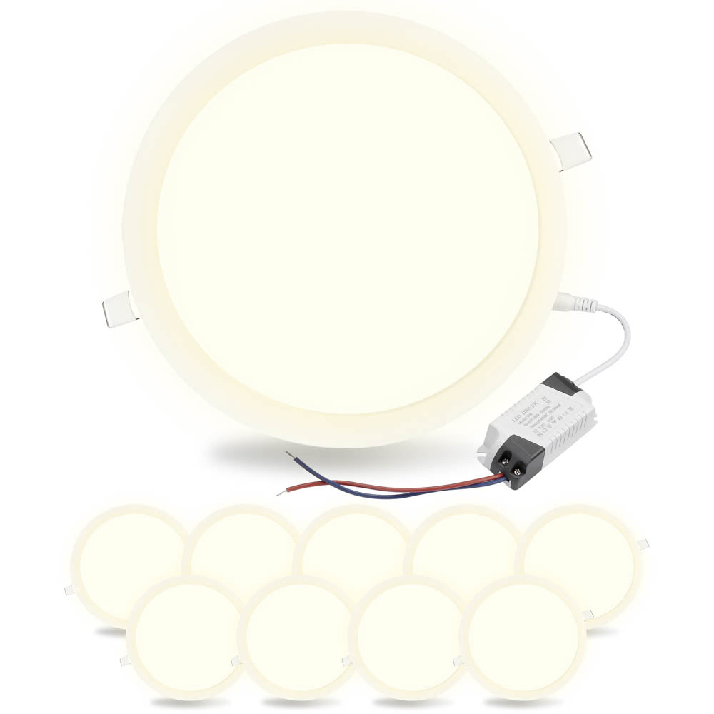 Yescom 15W LED Recessed Ceiling Light w/ Driver, Warm White Image