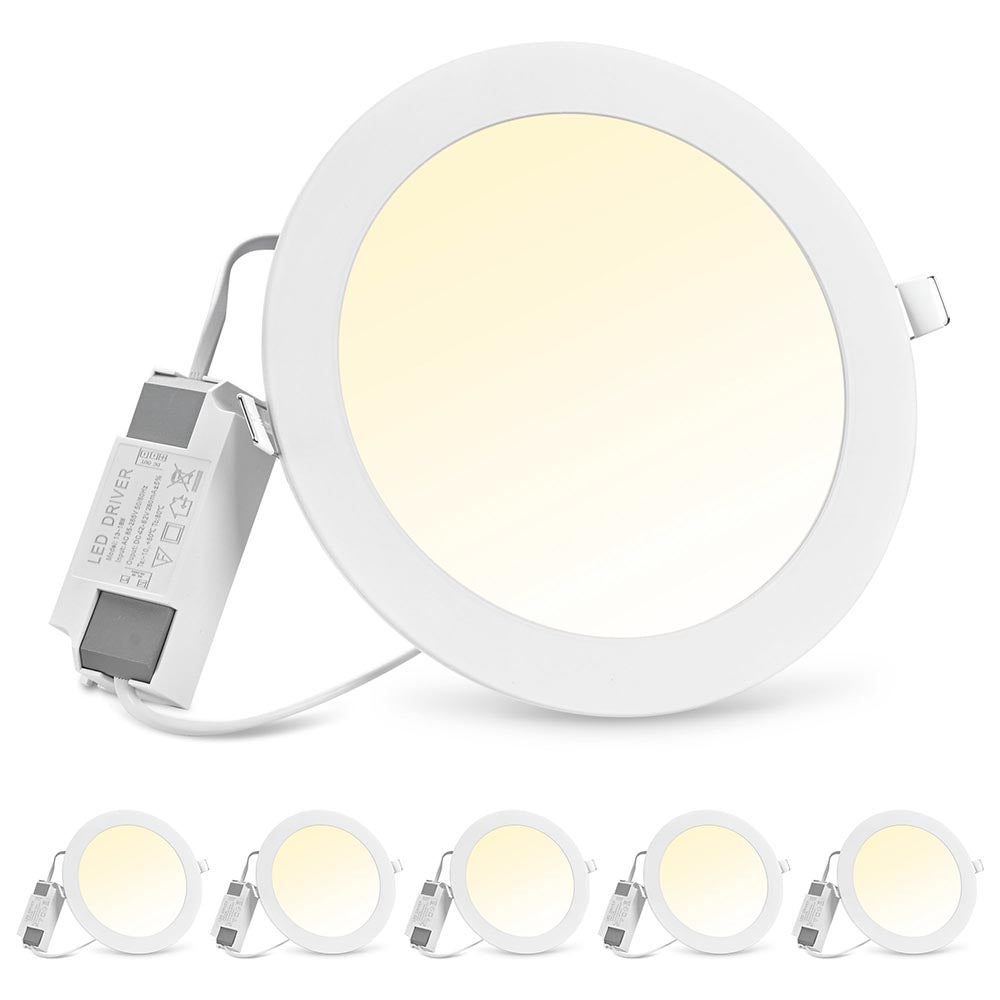 Yescom 15W LED Recessed Ceiling Light w/ Driver, Dimmable White Image