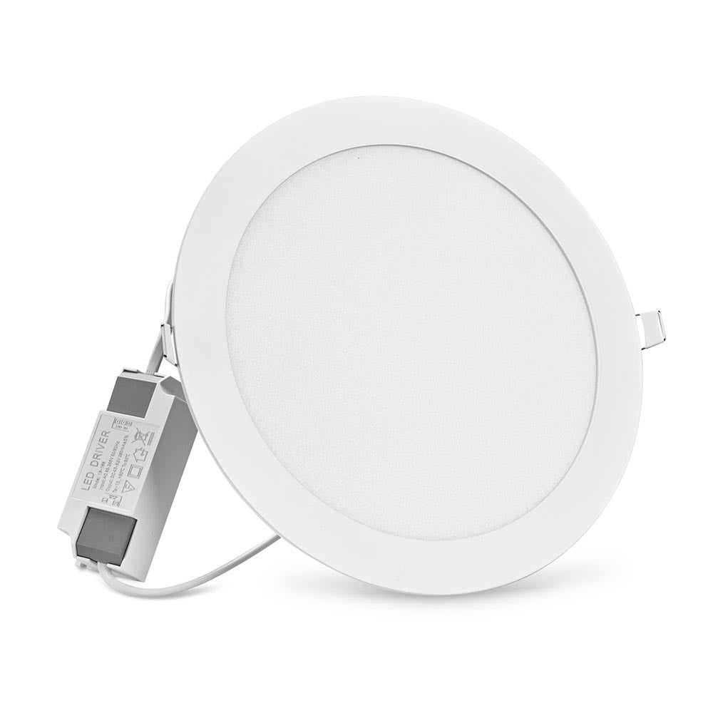 Yescom LED Recessed Ceiling Light 18W Dimmable White 6ct/Pack Image