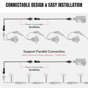 Yescom 12V Adapter Connector Cable for LED Deck Light Image