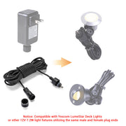 Yescom 12V Adapter Connector Cable for LED Deck Light Image