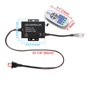 Yescom 110V LED Controller & RF Remote for Neon Rope Light 2700K Image