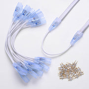 Yescom LED Neon Splice Kit 2-Wire Connectors & Pins 10-Set 14x7mm, Wire-shape Image