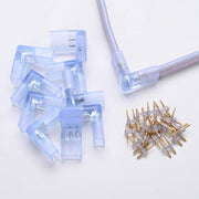 Yescom LED Neon Splice Kit 2-Wire Connectors & Pins 10-Set 14x7mm, L-shape Image