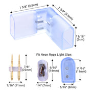 Yescom LED Neon Splice Kit 2-Wire Connectors & Pins 10-Set 14x7mm Image