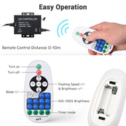 Yescom Flex LED Neon Rope Light Warm White RF Remote Image