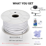 Yescom Flex LED Neon Rope Light Warm White RF Remote Image