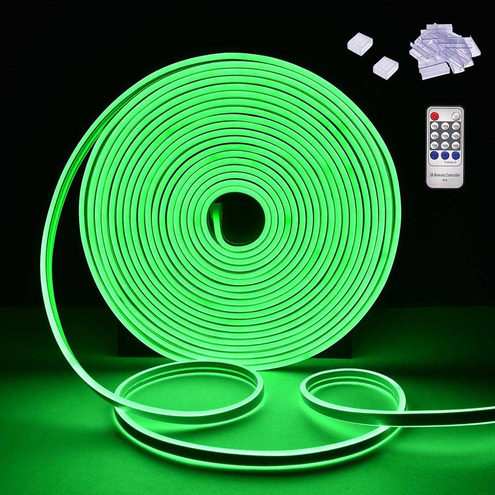 Yescom Flex LED Neon Rope Light 50ft, Green Image