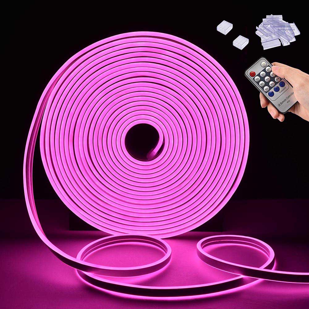 Yescom Flex LED Neon Rope Light 50ft, Pink Image