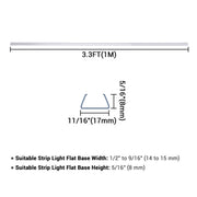 Yescom 3ft 9/16in. Plastic U-Channels Set(5) - For 2700K Neon Rope Lights Image