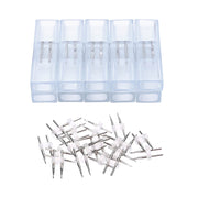 Yescom LED Neon Splice Kit 2-Wire Connectors & Pins 10-Set 14x7mm, I-shape Image