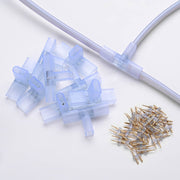 Yescom LED Neon Splice Kit 2-Wire Connectors & Pins 10-Set 14x7mm, T-shape Image