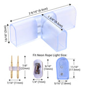 Yescom LED Neon Splice Kit 2-Wire Connectors & Pins 10-Set 14x7mm Image