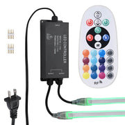 Yescom 110V LED Controller & RF Remote for Neon Rope Light RGBW, 2-way Image